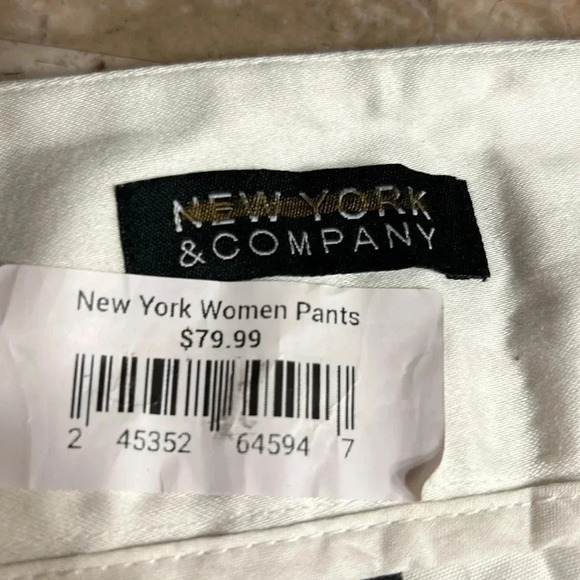 New York & Co pants ,white thicker classic straight, size 8 P  and sz  6P & 10P, - Picture 3 of 16